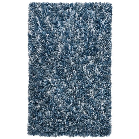 Safavieh 2 ft. 3 in. x 6 ft. Rio Shag Rectangle Rug Navy & Ivory SG960N-26